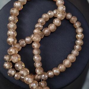 8mm Yellow Moissanite Beads AAA cut