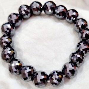 10 MM Black Moissanite Diamond Beads bracelet