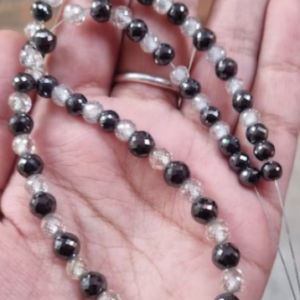 White & Black Moissanite Beads