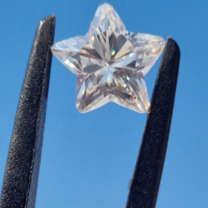 White Moissanite Star