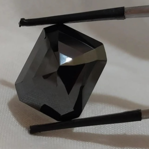 Black Emerald Cut Moissanite Diamond