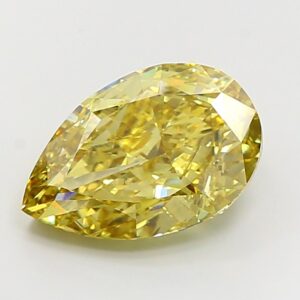 Yellow Pear Shape Moissanite diamond