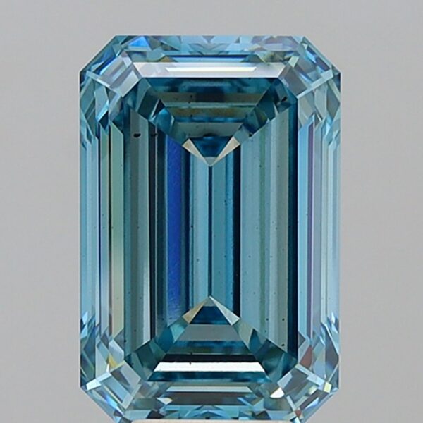 Blue Emerald Cut Diamond