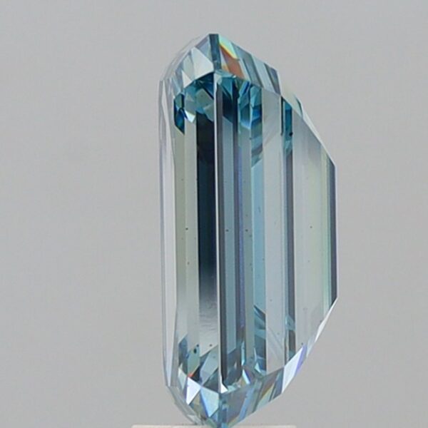 Blue Emerald Cut Diamond