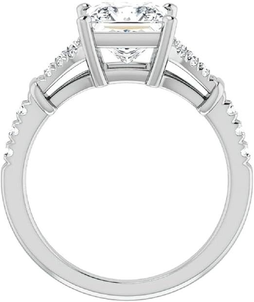 White diamond Princess Cut Ring