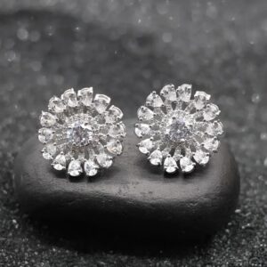 White Radiant Cut Earring's