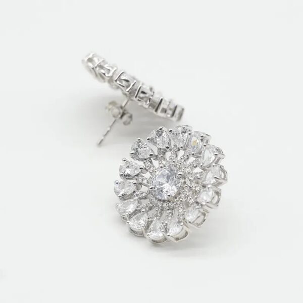 White Radiant Cut Earring's