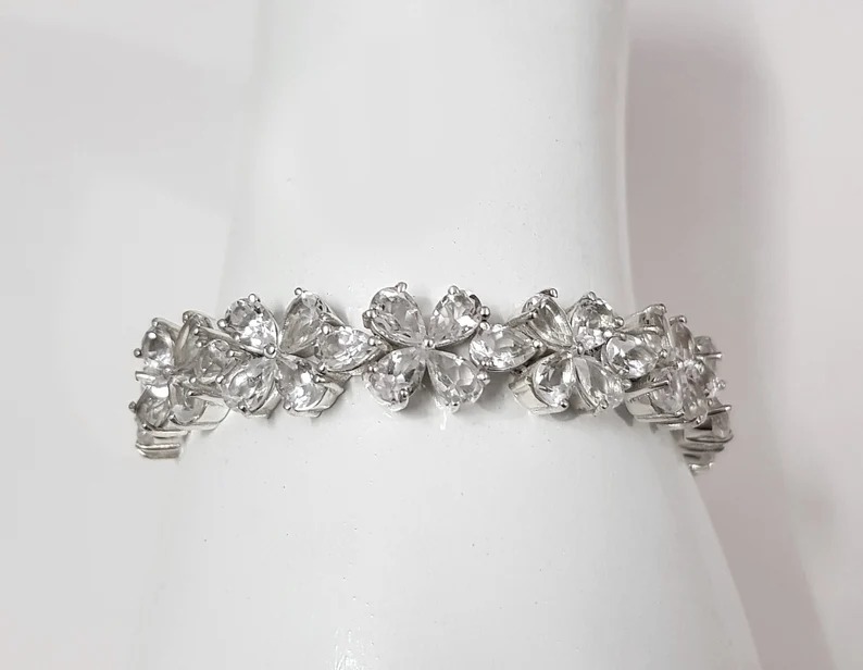 White 925 Sterling Silver Bracelet