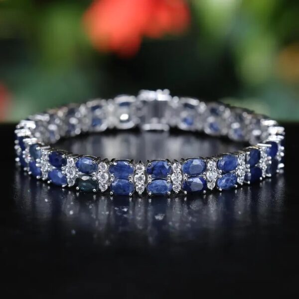 Sapphire Moissanite diamond bracelet