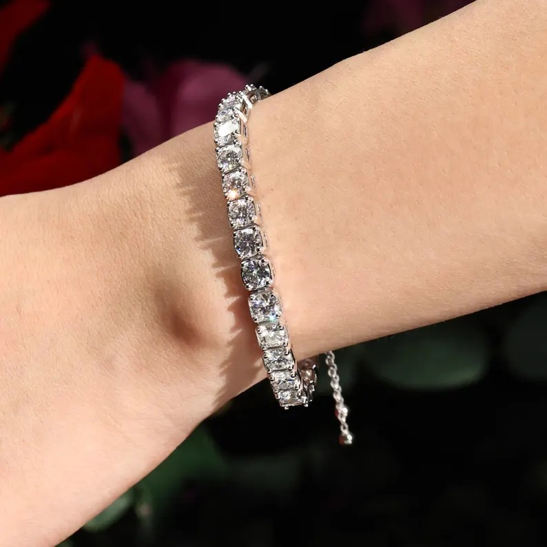 Tennis Moissanite Diamond Bracelet