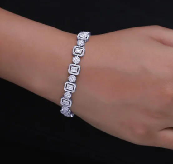Tennis Moissanite Diamond Bracelet