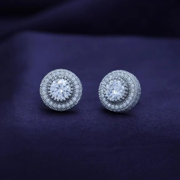 Round Cut Diamond Earring's