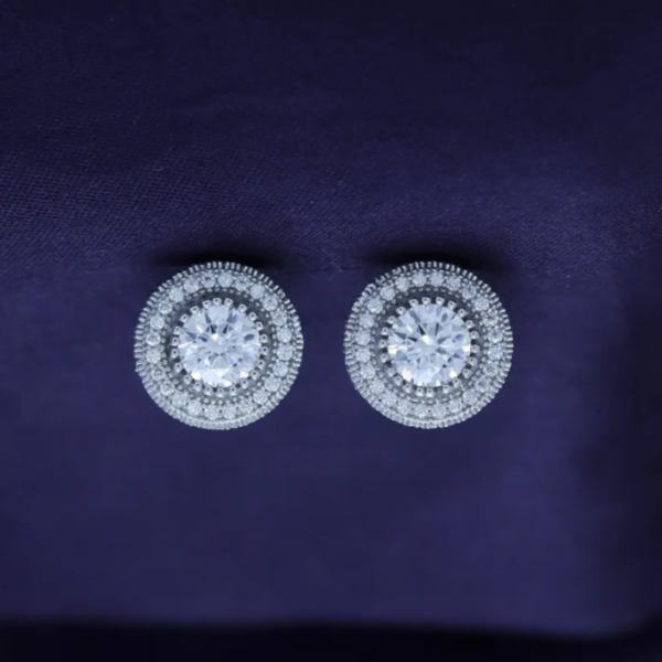 Round Cut Diamond Earring's