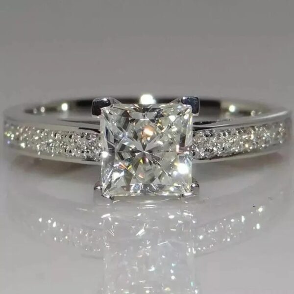 Princess cut Fancy Diamond Ring