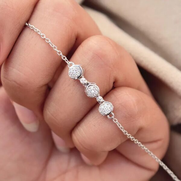 Moissanite Link Chain Bracelet