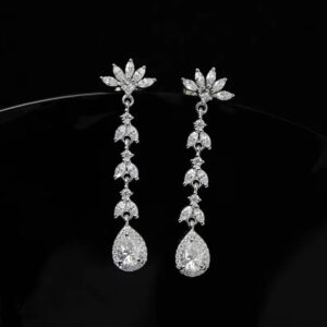 Long Moissanite Drop Earring's