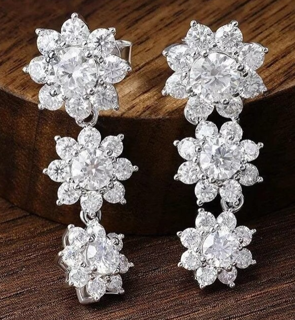Moissanite Diamond Earrings