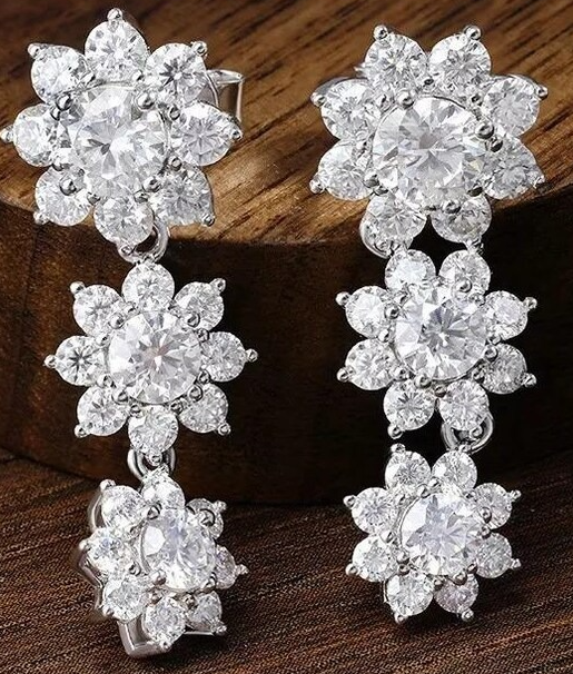 Moissanite Diamond Earrings