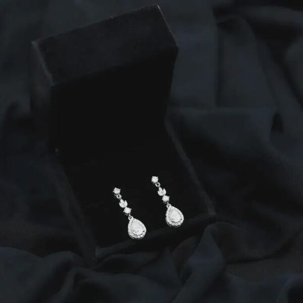 925 Sterling Silver Diamond Earring's