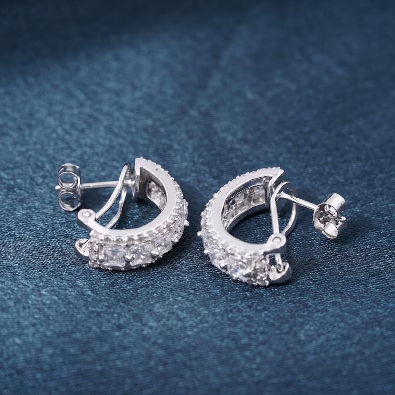 Moissanite Diamond Hoop Earring's