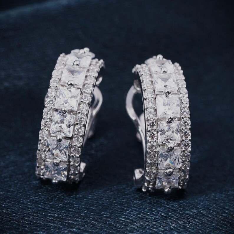 Moissanite Diamond Hoop Earring's