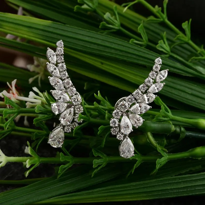 Ear Climber Diamond Earring's