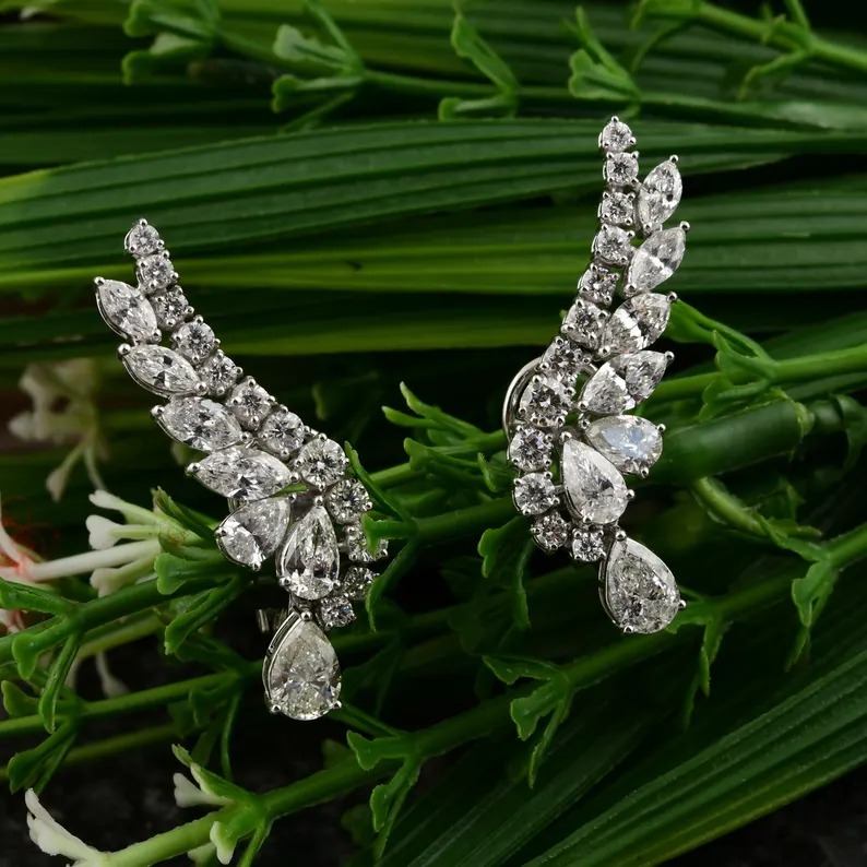 Ear Climber Diamond Earring's