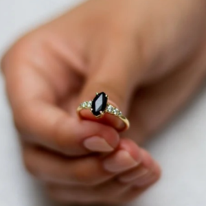 Black Moissanite Diamond ring
