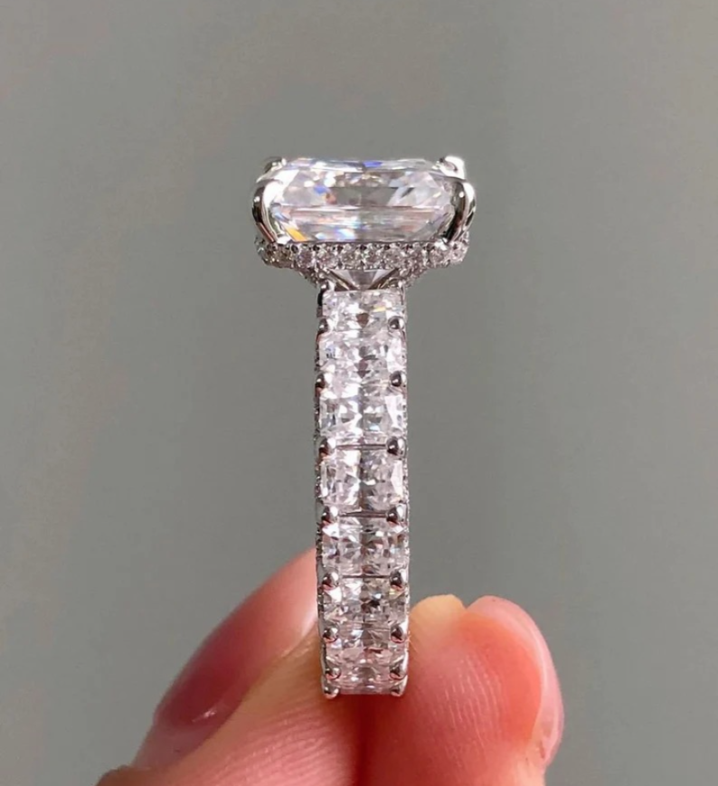 Radiant Moissanite Diamond Ring