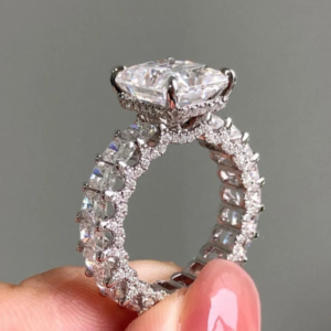Radiant Moissanite Diamond Ring