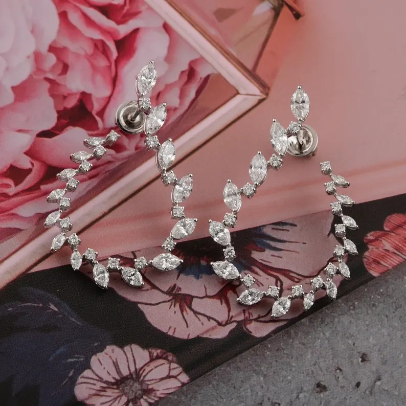 Moissanite Diamond Earring's
