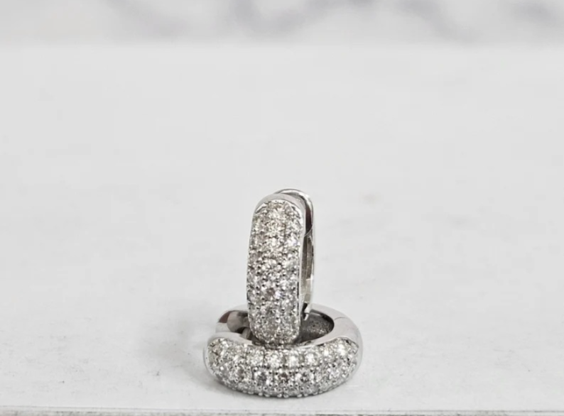 Round Cut Diamond Earring's