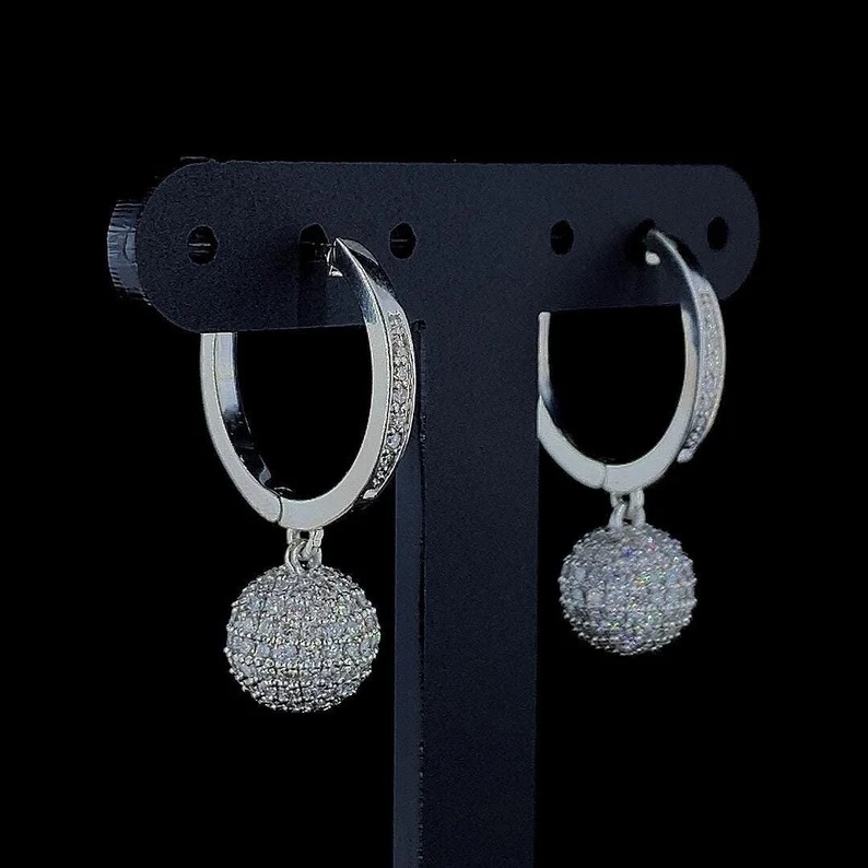 Iced out Ball diamond Earring's