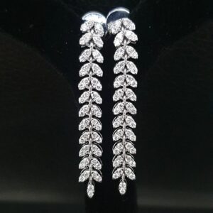 Moissanite Diamond Leaf Earring's