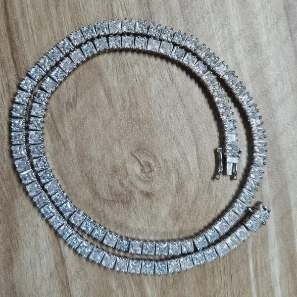 White Princess Cut Necklace