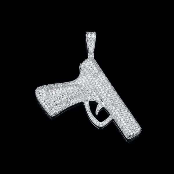 925 Sterling Silver Gun Pendant