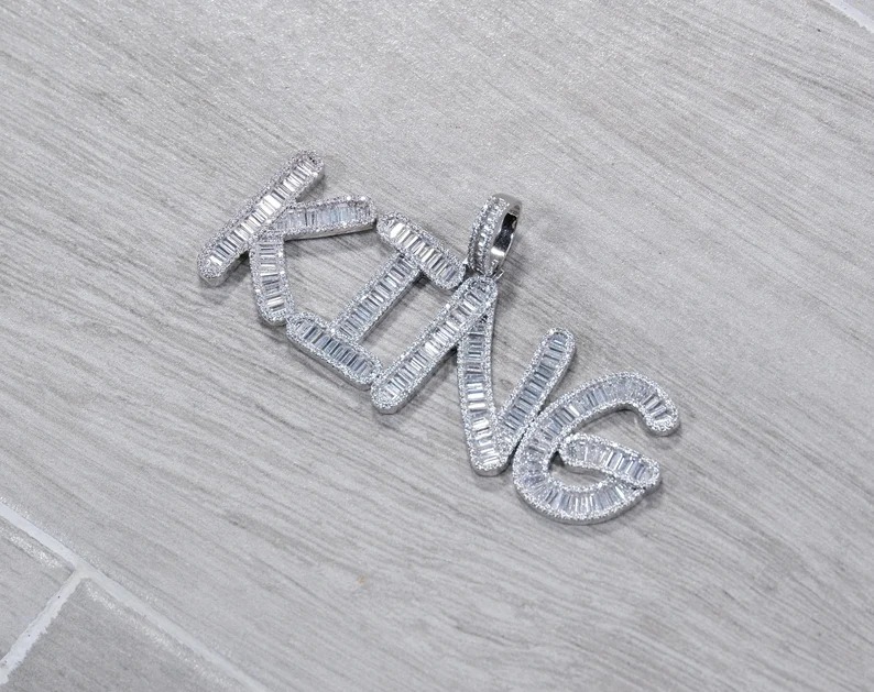 Iced out King hip hop pendant