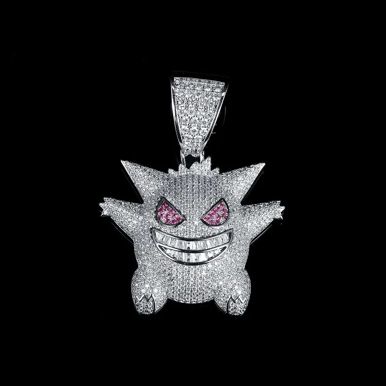 Iced out Pokémon Diamond Pendant