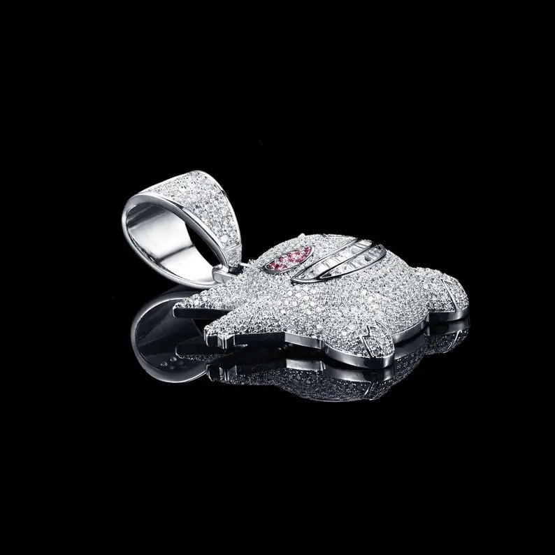 Iced out Pokémon Diamond Pendant