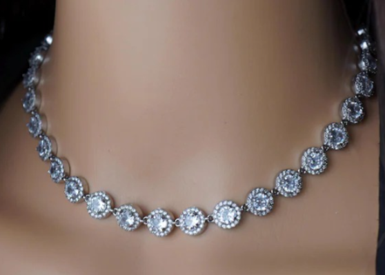Moissanite Diamond Tennis Necklace