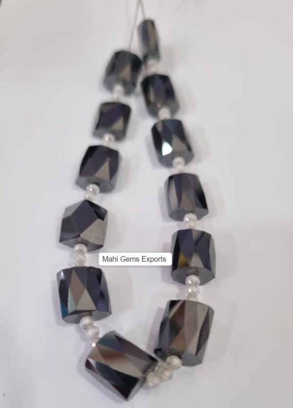 Black & White Moissanite beads