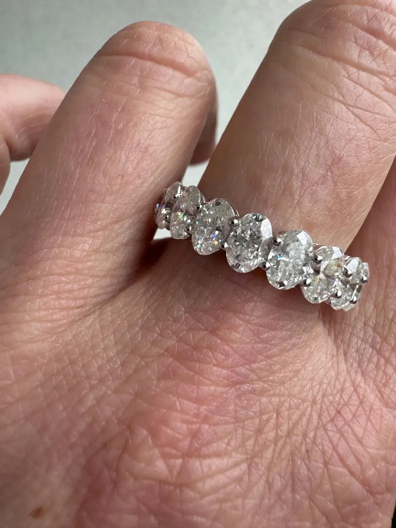 Moissanite Oval Cut Diamond Ring