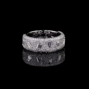 Emerald Cut Moissanite Diamond Ring