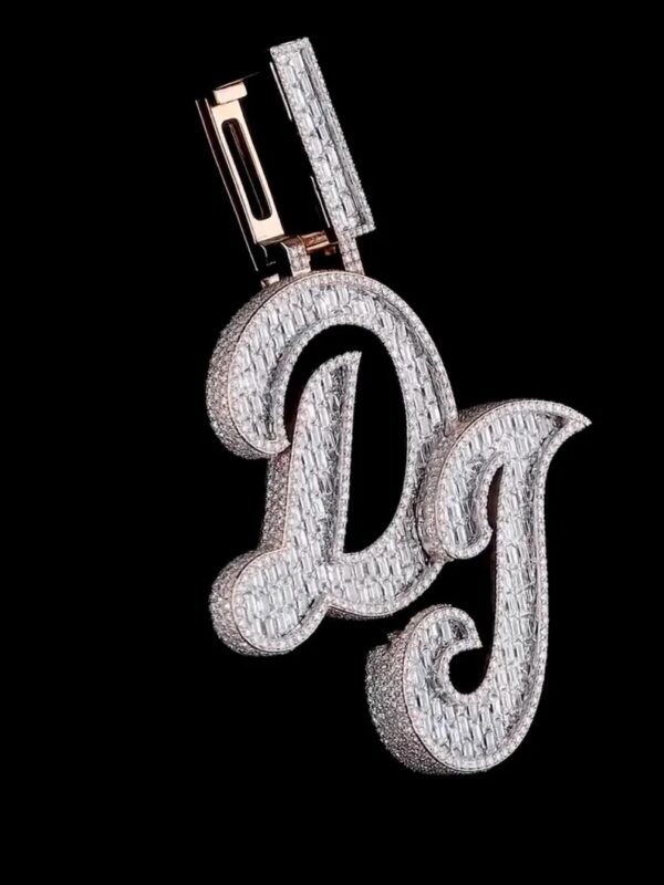 Iced Out Diamond Letter Pendant