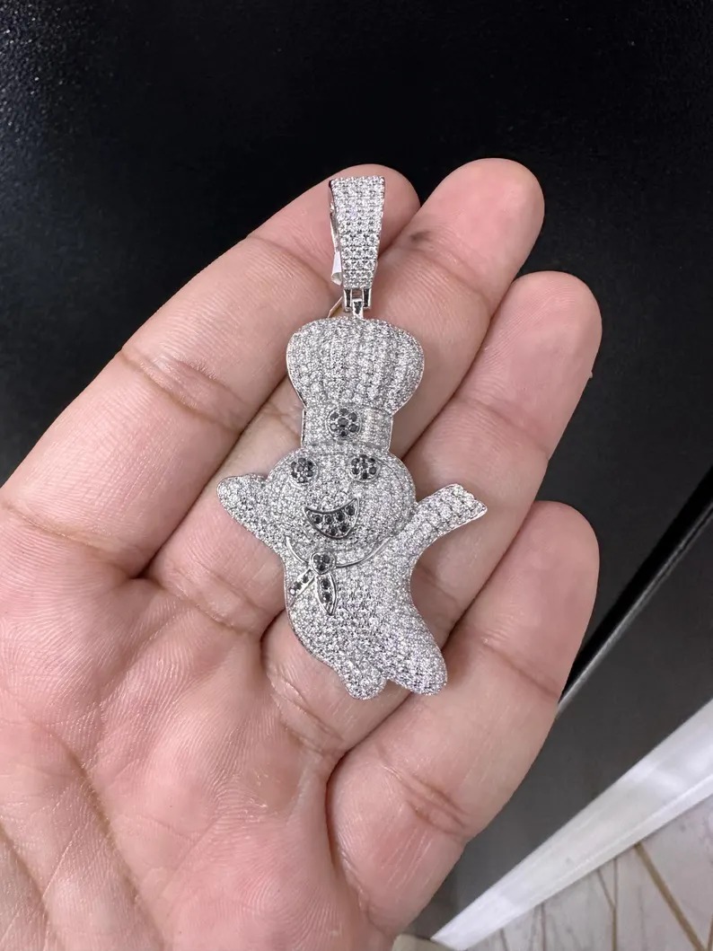 Iced Out diamond Doughboy Pendant