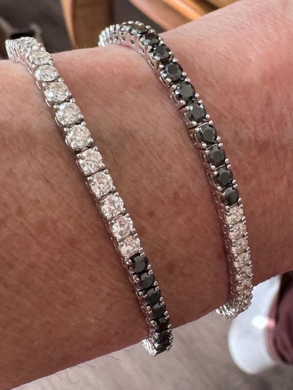 Black & White Moissanite Bracelet