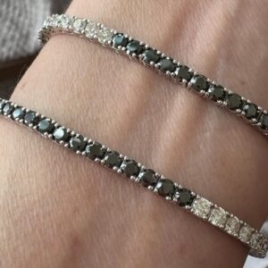 Black & White Moissanite Bracelet