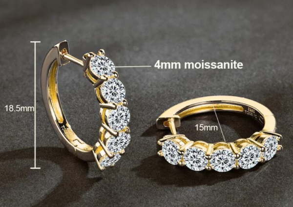 Moissanite Diamond Earring