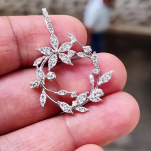 Moissanite Flower Pendant