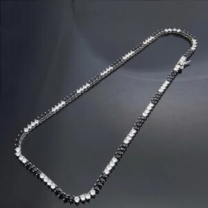 Black & White Moissanite necklace